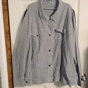Ladies denim button down shirt / jacket